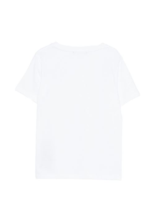 T-shirt unisex Balmain Kids bianca con logo piccolo BALMAIN Kids | BY8R31Z3672100NE